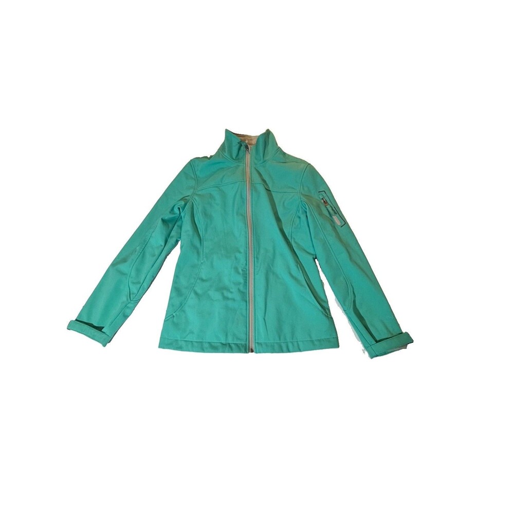Free Tech Women’s Teal Softshell Jacket Full Zip Fleece Lined Size M
